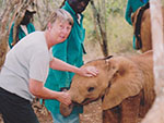 Ruth Bake Walton Elephant Orphanage in Nairobi with David Sheldrick 2002